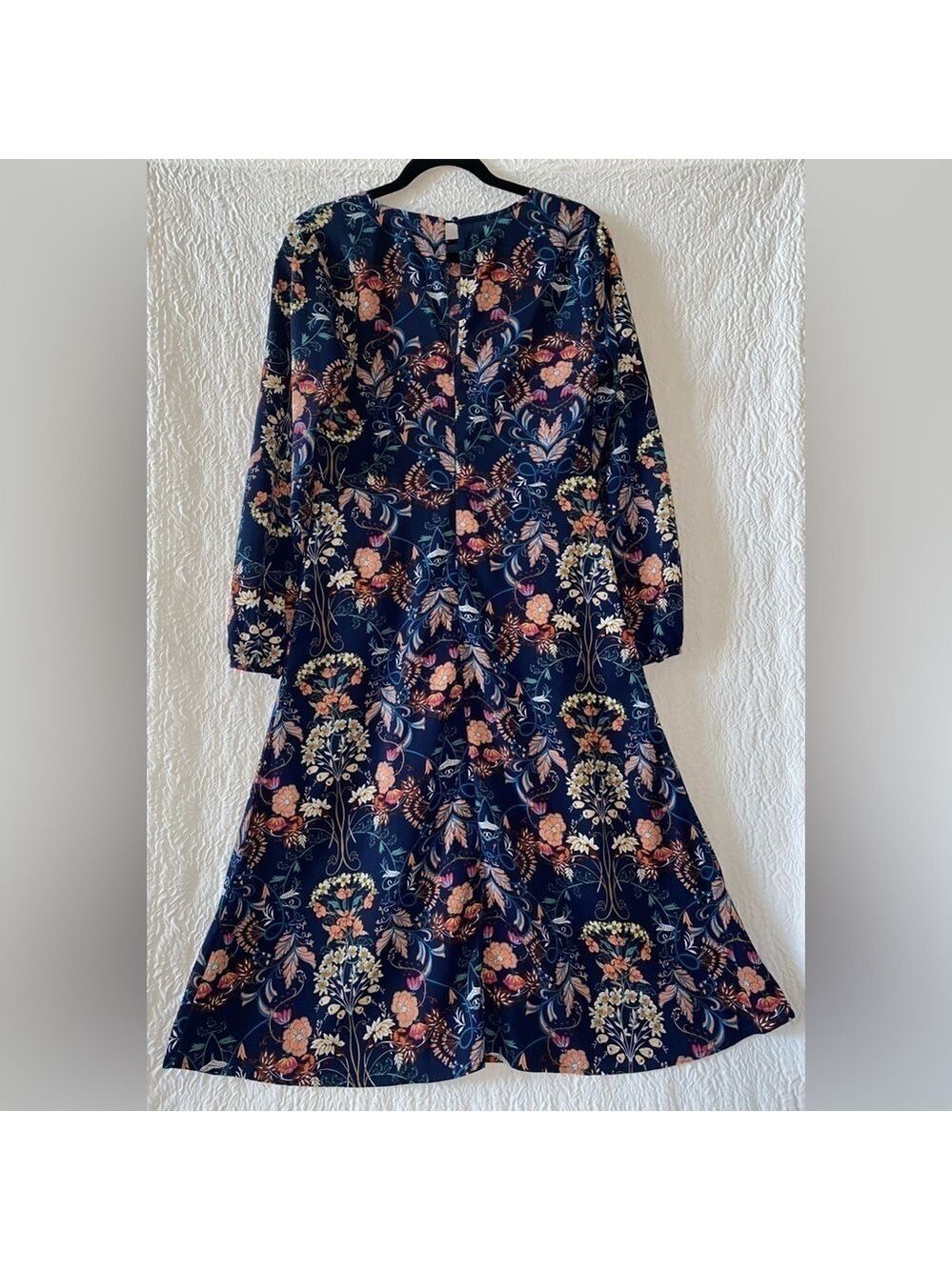 I. Madeline Garden Splendor Floral Print Long Sleeve Midi Dress - Picture 6 of 9